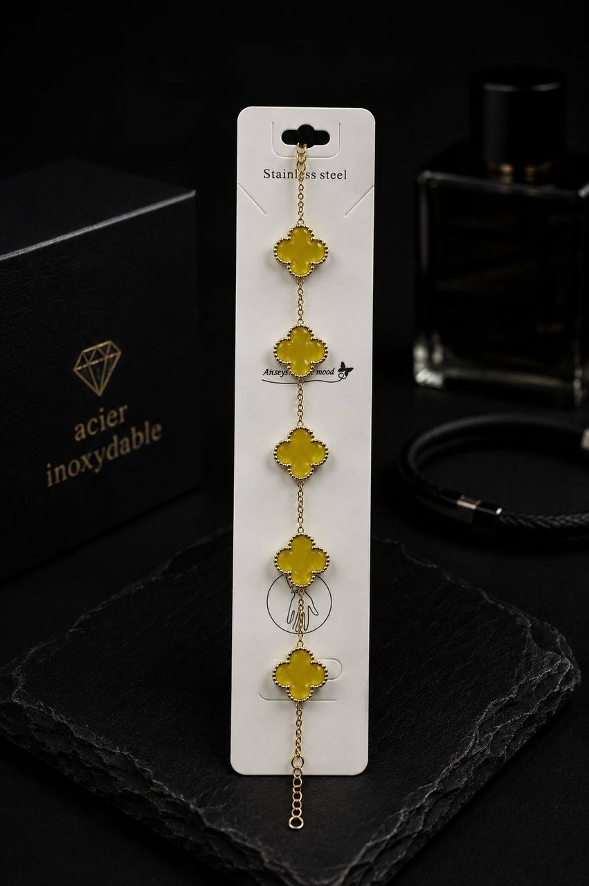 Gourmette Vancleef Jaune
