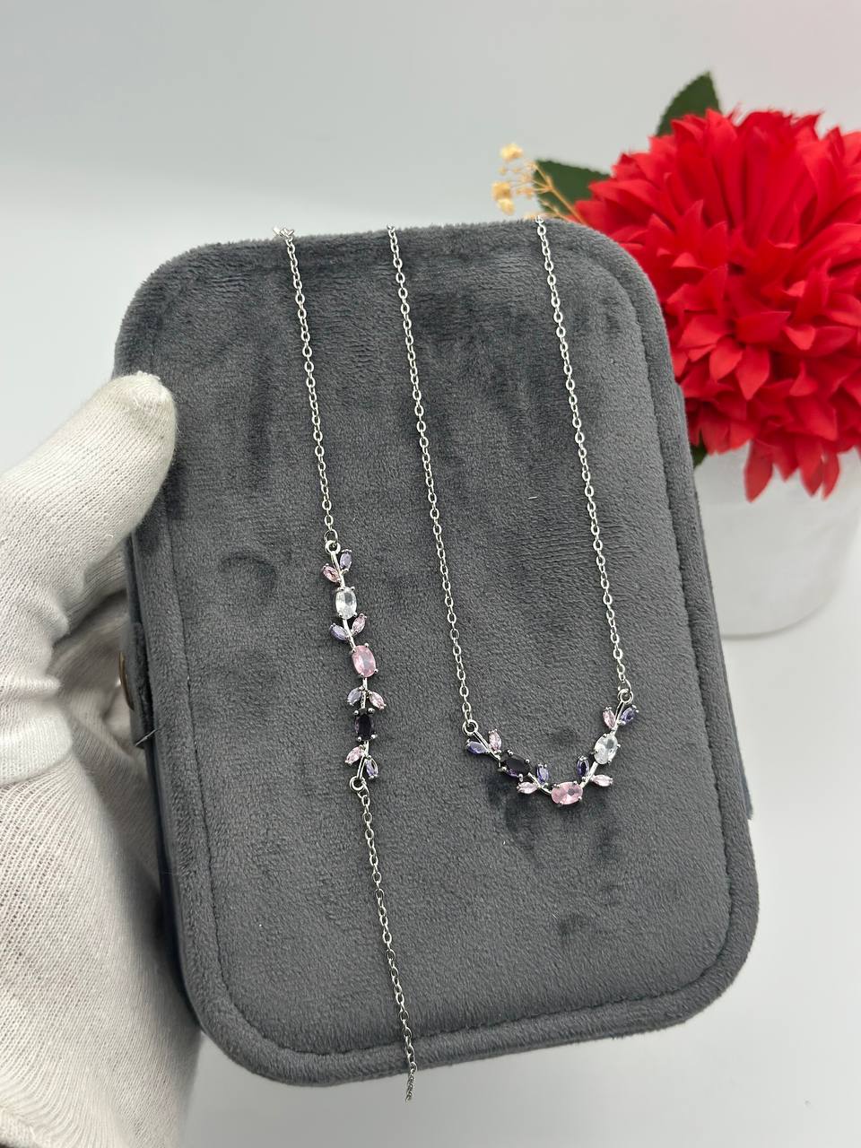 Collier et gourmette tulip